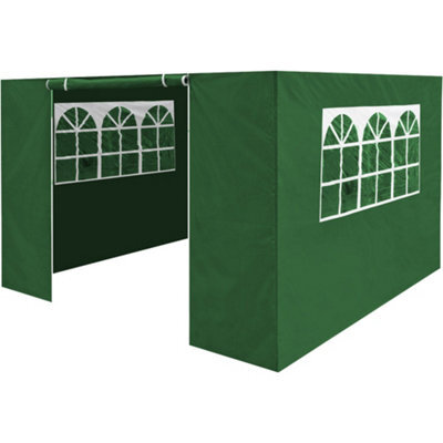 Loops Side Walls Door & Windows For 2X2M Pop-Up Gazebo - Green - Garden Party Tent - image 1