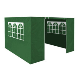 Loops Side Walls Door & Windows For 2X2M Pop-Up Gazebo - Green - Garden Party Tent - thumbnail 8