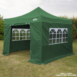 Loops Side Walls Door & Windows For 2X2M Pop-Up Gazebo - Green - Garden Party Tent - thumbnail 5