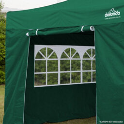 Loops Side Walls Door & Windows For 2X2M Pop-Up Gazebo - Green - Garden Party Tent - thumbnail 7