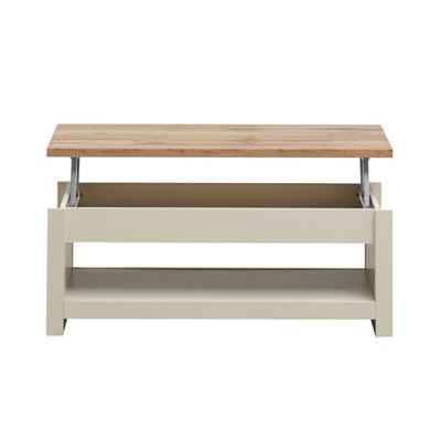 Timber Art Design Lisbon Lift Up Coffee Table Cream - image 1