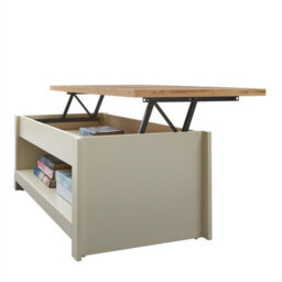 Timber Art Design Lisbon Lift Up Coffee Table Cream - thumbnail 2