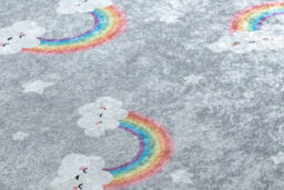 RugsX Junior 52063.801 Washing Carpet Rainbow, Clouds For Children Anti-Slip - Grey 200X290 Cm - thumbnail 5