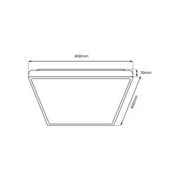 Milagro Quadro Led Ceiling Lamp  White 40Cm Stylish Modern Powerful Economical Full Remote Control - thumbnail 6