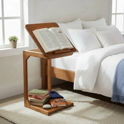 C Shaped Side End Table Flip Top Coffee Table Livingroom Bedside Under Sofa Desk - thumbnail 3