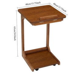 C Shaped Side End Table Flip Top Coffee Table Livingroom Bedside Under Sofa Desk - thumbnail 2