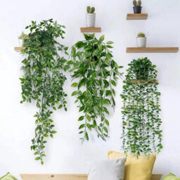 4Pcs Artificial Hanging Plants In Pots Indoor Fake Trailing Plants Home Office - thumbnail 6