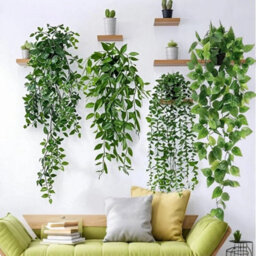 4Pcs Artificial Hanging Plants In Pots Indoor Fake Trailing Plants Home Office - thumbnail 3
