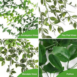 4Pcs Artificial Hanging Plants In Pots Indoor Fake Trailing Plants Home Office - thumbnail 4