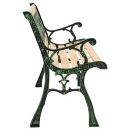 Berkfield Garden Bench 122 Cm Cast Iron And Solid Firwood - thumbnail 3