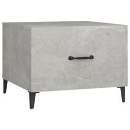 Berkfield Coffee Table With Metal Legs 2 Pcs Concrete Grey 50X50X40 Cm - thumbnail 6