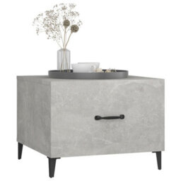 Berkfield Coffee Table With Metal Legs 2 Pcs Concrete Grey 50X50X40 Cm - thumbnail 4