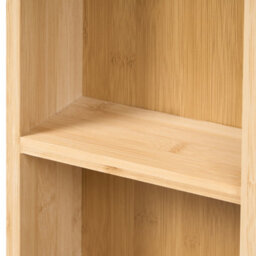 Wyld And Coco Bamboo Bathroom Wall Cabinet With Sliding Mirror Door, Light Brown, W41 X D9 X H61Cm - thumbnail 8
