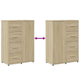 Berkfield Sideboard Sonoma Oak 60X31X84 Cm Engineered Wood - thumbnail 8