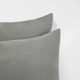 Ohs 2 X Soft Cotton Housewife Pillowcases, Grey - 50 X 75Cm