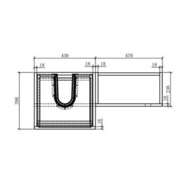 Plum&clay Solstice Natural Oak Left Hand Bathroom Vanity Basin & Wc Unit Combination (W)900mm (H)890mm - thumbnail 4