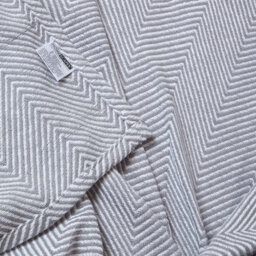 Homescapes Cotton Halden Chevron Grey Throw, 150 X 200 Cm - thumbnail 7