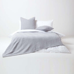 Homescapes Cotton Halden Chevron Grey Throw, 150 X 200 Cm - thumbnail 3