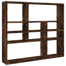 Berkfield Wall Shelf Smoked Oak 90X16X78 Cm Engineered Wood - thumbnail 2