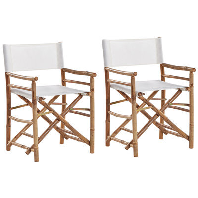 Beliani Set Of 2 Garden Chairs Molise Bamboo Brown - image 1
