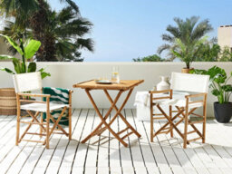 Beliani Set Of 2 Garden Chairs Molise Bamboo Brown - thumbnail 2