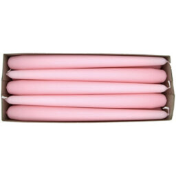 "SolaDirect Tapered Dinner Candles, Pack Of 10, Unscented, Long Burning Time, 24 Cm / 19.45"" (Rosy, Matt)" - thumbnail 4
