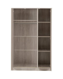 Malvern 3 Door Wardrobe In Beige Urban Snow Finish - thumbnail 4