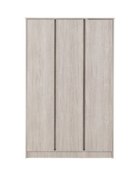 Malvern 3 Door Wardrobe In Beige Urban Snow Finish - thumbnail 3