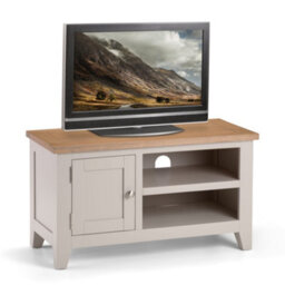 Oakham Premium Kensington Tv Unit In Elephant Grey And Euro Oak - thumbnail 2