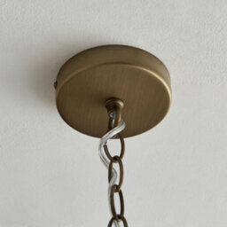 Pagazzi Lighting Pagazzi Resto Crystal & Antique Brass Pendant Ceiling Light - thumbnail 6