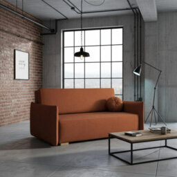 Viva Glov Iv Upholstered Sofa Bed With Storage Compartment Chipboard Wood Frame Wavy Springs 174X98X85Cm Orange - thumbnail 1