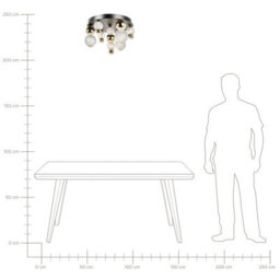 Beliani Glow Led Wall Lamp - Gold Glass Shade, Painted Metal Base, Glam Ambient Light For Living Room And Bedroom - thumbnail 8