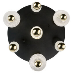 Beliani Glow Led Wall Lamp - Gold Glass Shade, Painted Metal Base, Glam Ambient Light For Living Room And Bedroom - thumbnail 4