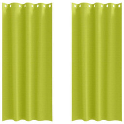 Berkfield Modern Curtains With Curtains 2 Pcs Apple Green 260 X 140 Cm Polyester