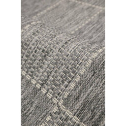 Melrose County Flatweave Grey Steel Check Design Indoor Non-Slip Medium Area Rug 120/160Cm - thumbnail 3