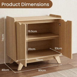 Modern Wooden Buffet Sideboard Organizer With Freestanding Design - thumbnail 2