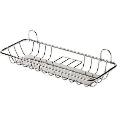 GoodHome Koros Steel Shower Caddy (W)29Cm - image 1