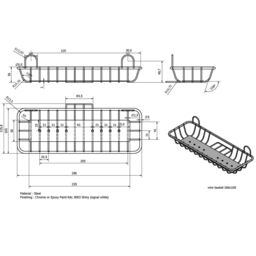 GoodHome Koros Steel Shower Caddy (W)29Cm - thumbnail 2