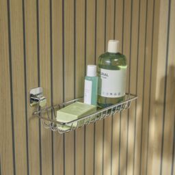 GoodHome Koros Steel Shower Caddy (W)29Cm - thumbnail 3