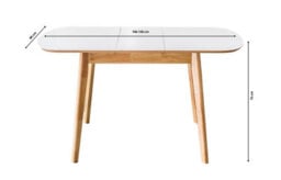 Out & Out Original Out & Out Abbey Wood Extending Dining Table - 106-136Cm - thumbnail 3