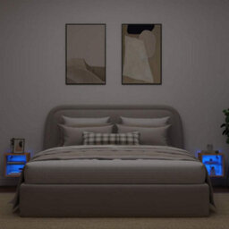 Berkfield Tv Wall Cabinets With Led Lights 2 Pcs Artisan Oak 30X28.5X30 Cm - thumbnail 5