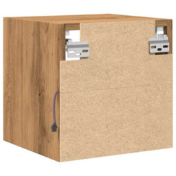 Berkfield Tv Wall Cabinets With Led Lights 2 Pcs Artisan Oak 30X28.5X30 Cm - thumbnail 9