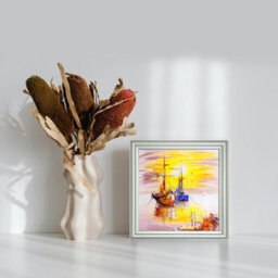 "AK Frames 5X5"" Classic Silver Modern Picture Frame - Poster Frame For Photos, Prints And Wall Art - Elegant Home Decor" - thumbnail 4