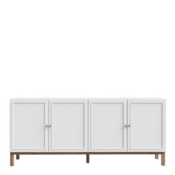 Furniture To Go Wensley 4 Door 1 Drawer Sideboard In Light Grey And Oak - thumbnail 2