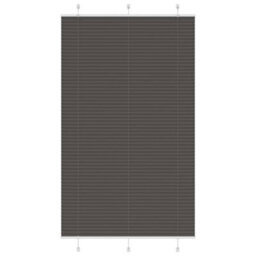 Berkfield Pleated Blind Black 115X200 Cm Fabric Width 114.4 Cm Polyester