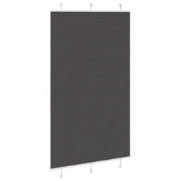Berkfield Pleated Blind Black 115X200 Cm Fabric Width 114.4 Cm Polyester - thumbnail 3