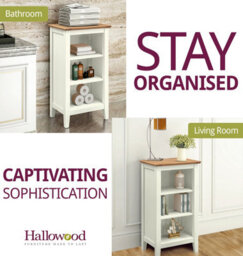 Hallowood Furniture Clifton Oak Painted Small Bookcase - thumbnail 6