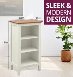 Hallowood Furniture Clifton Oak Painted Small Bookcase - thumbnail 3