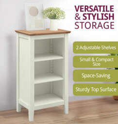 Hallowood Furniture Clifton Oak Painted Small Bookcase - thumbnail 5