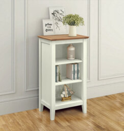 Hallowood Furniture Clifton Oak Painted Small Bookcase - thumbnail 1
